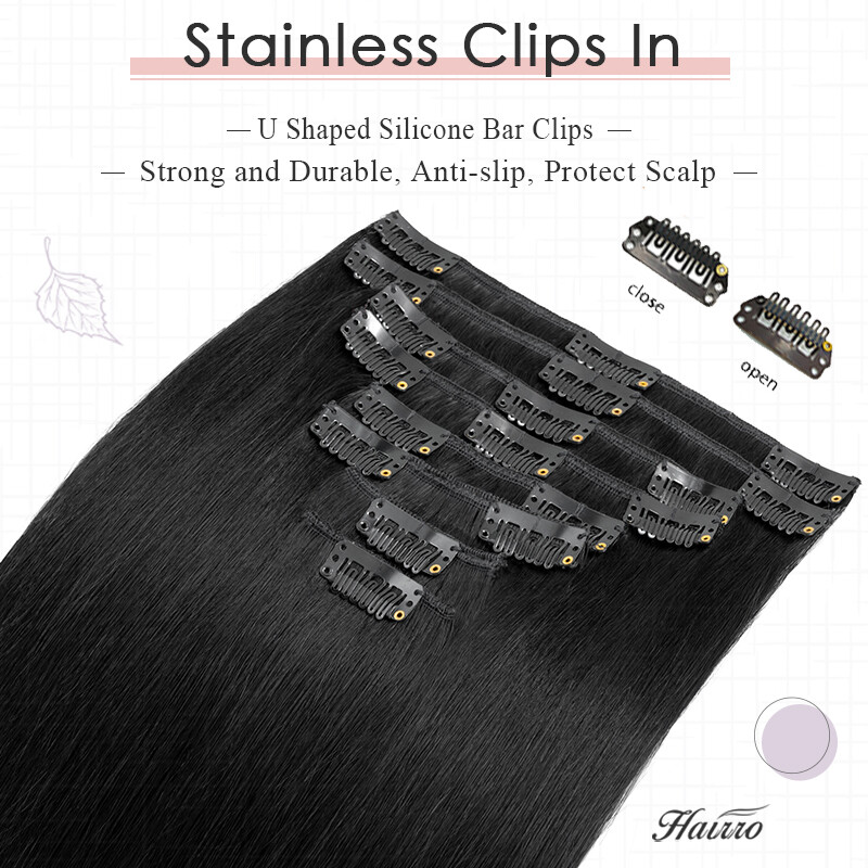 Super Soft Clip In Extensions 100% Real Remy Human Hair 8 Pieces 18Clips Blonde