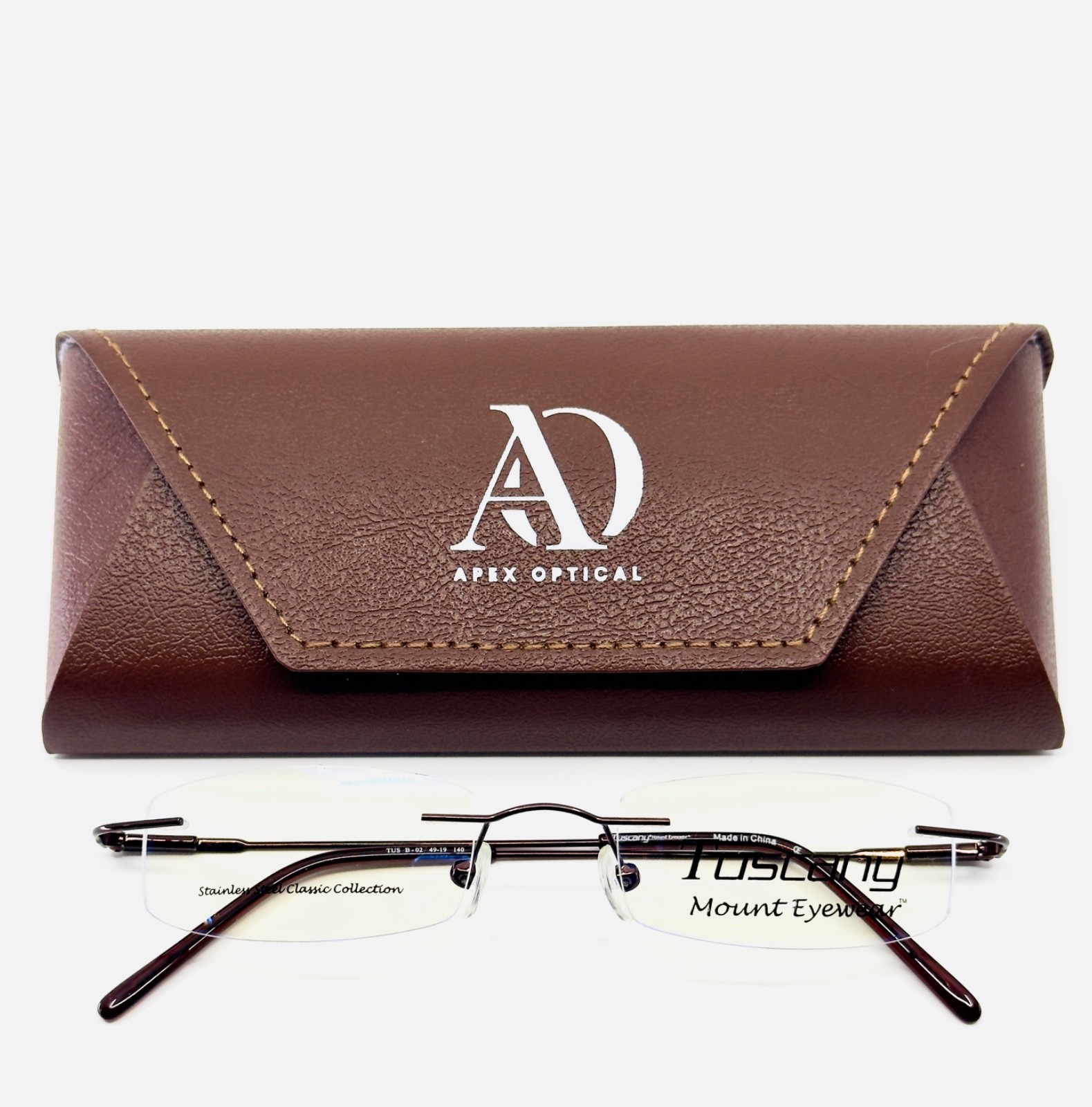 NEW TUSCANY MOUNT TUS B-02 Brown Bronze Rimless Eyeglasses N/A-19-140 B:N/A