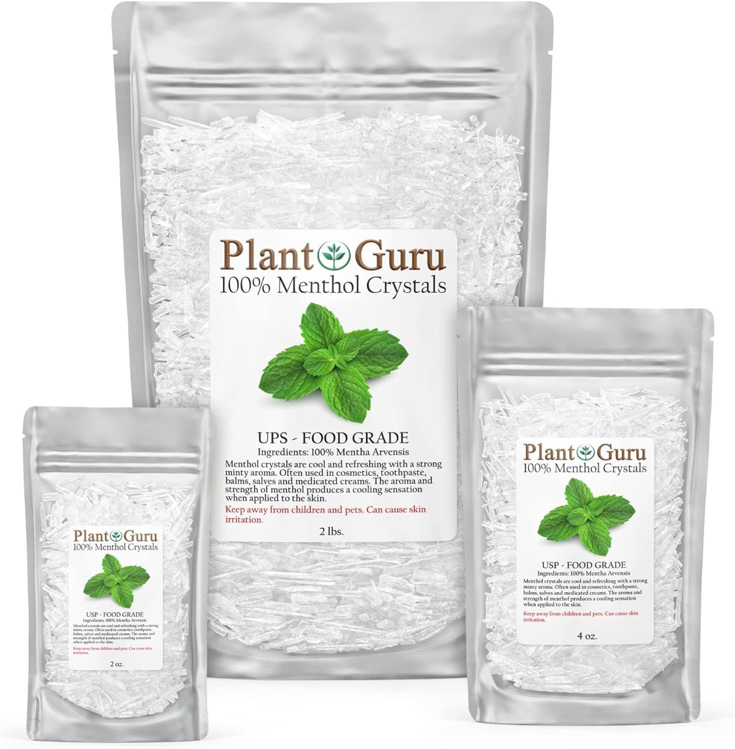 Menthol Crystals 8 Oz. Mentha Arvensis 100% Pure Natural USP Food Grade – Great