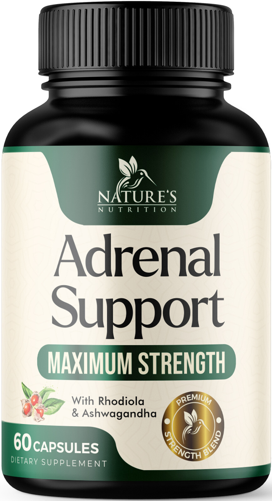 Adrenal Support Supplement 1300mg Natural Stress Relief & Cortisol Manager Pills