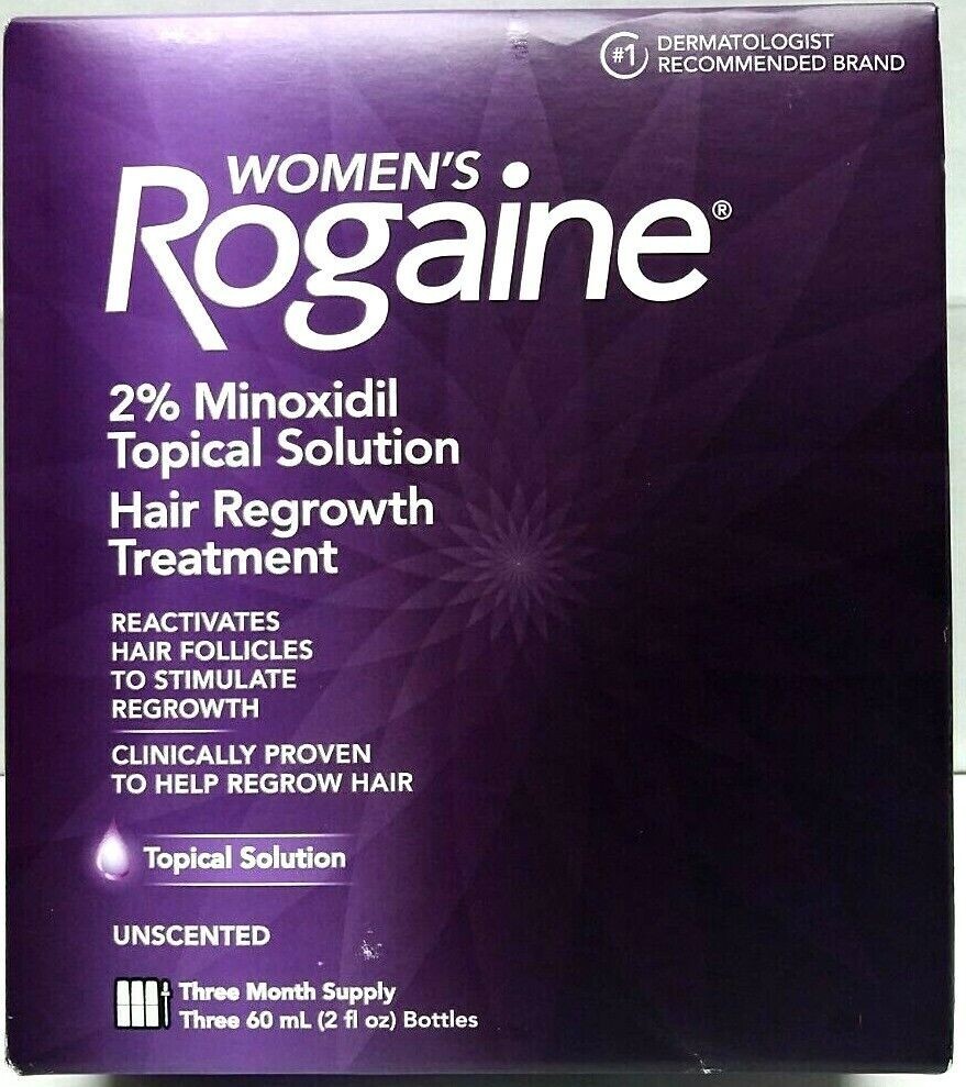 WOMEN’S ROGAINE 2% minoxidil 3 MONTH SUPPLY solution EXP 6/2030