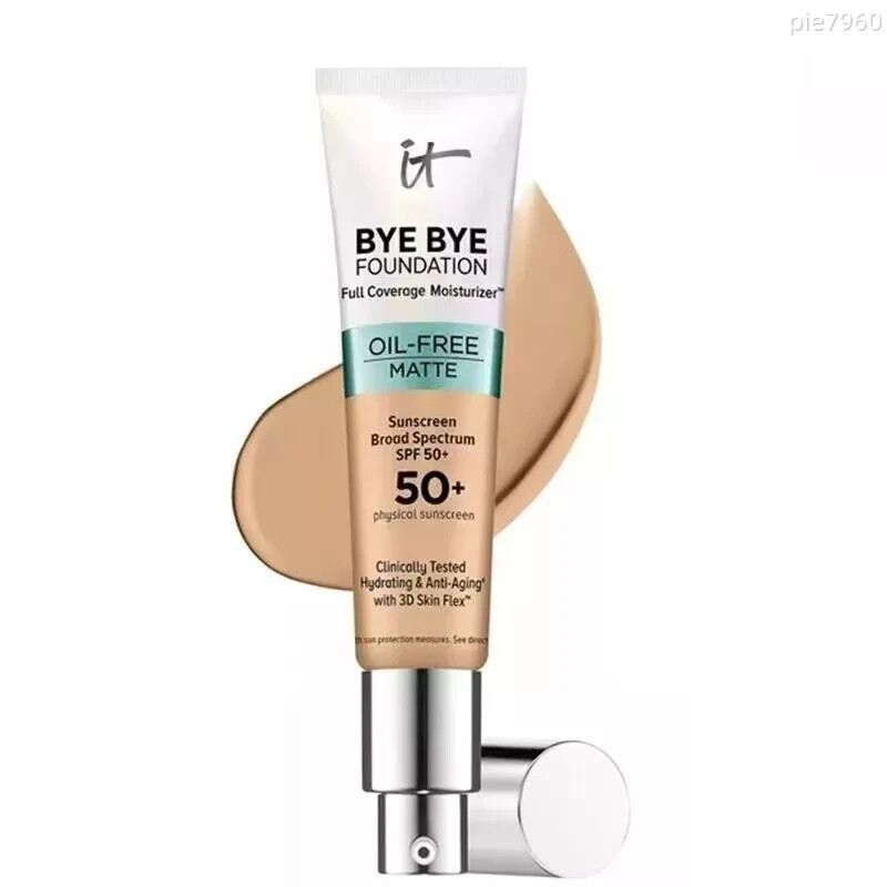 IT Cosmetics Bye Bye Foundation -Full Coverage Moisturizer 50 SPF- Free Shipping