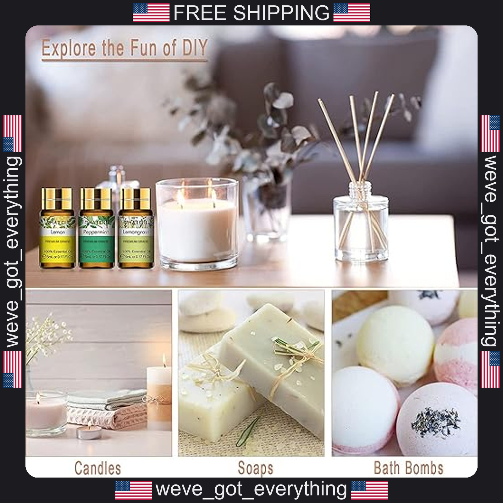 15 Pack Essential Oil Set for Aromatherapy and DIY Crafts
