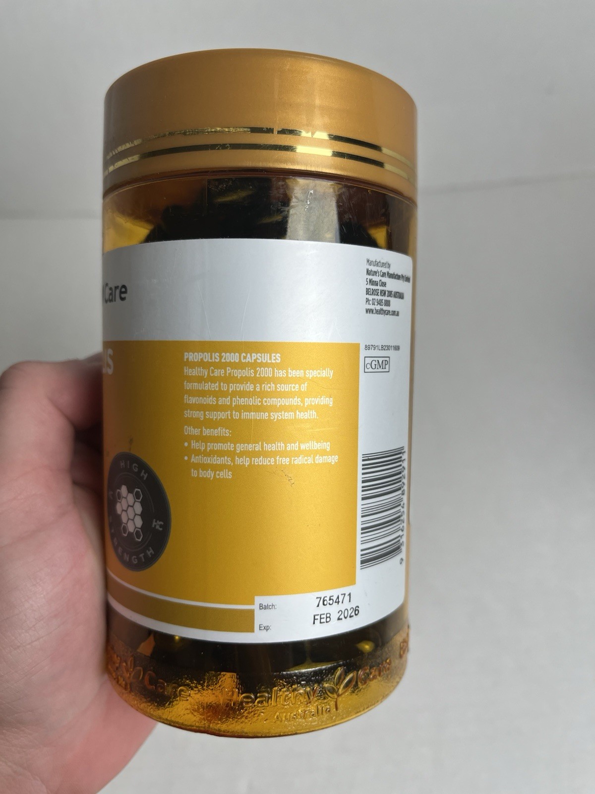 [Healthy Care] Propolis 2000mg 200 Capsules – Exp 02/2026 Ships Fast US