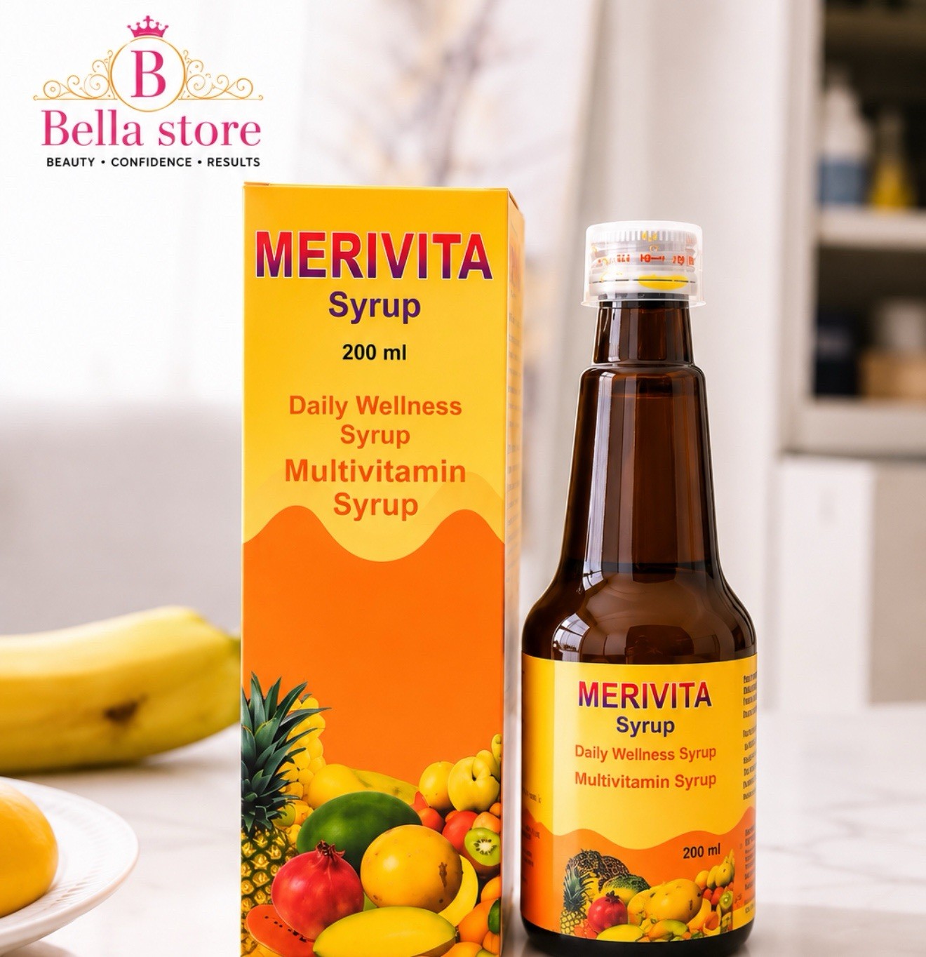 Merivita Daily Wellness Multivitamin Syrup, Liquid Vitamin, 200 ml