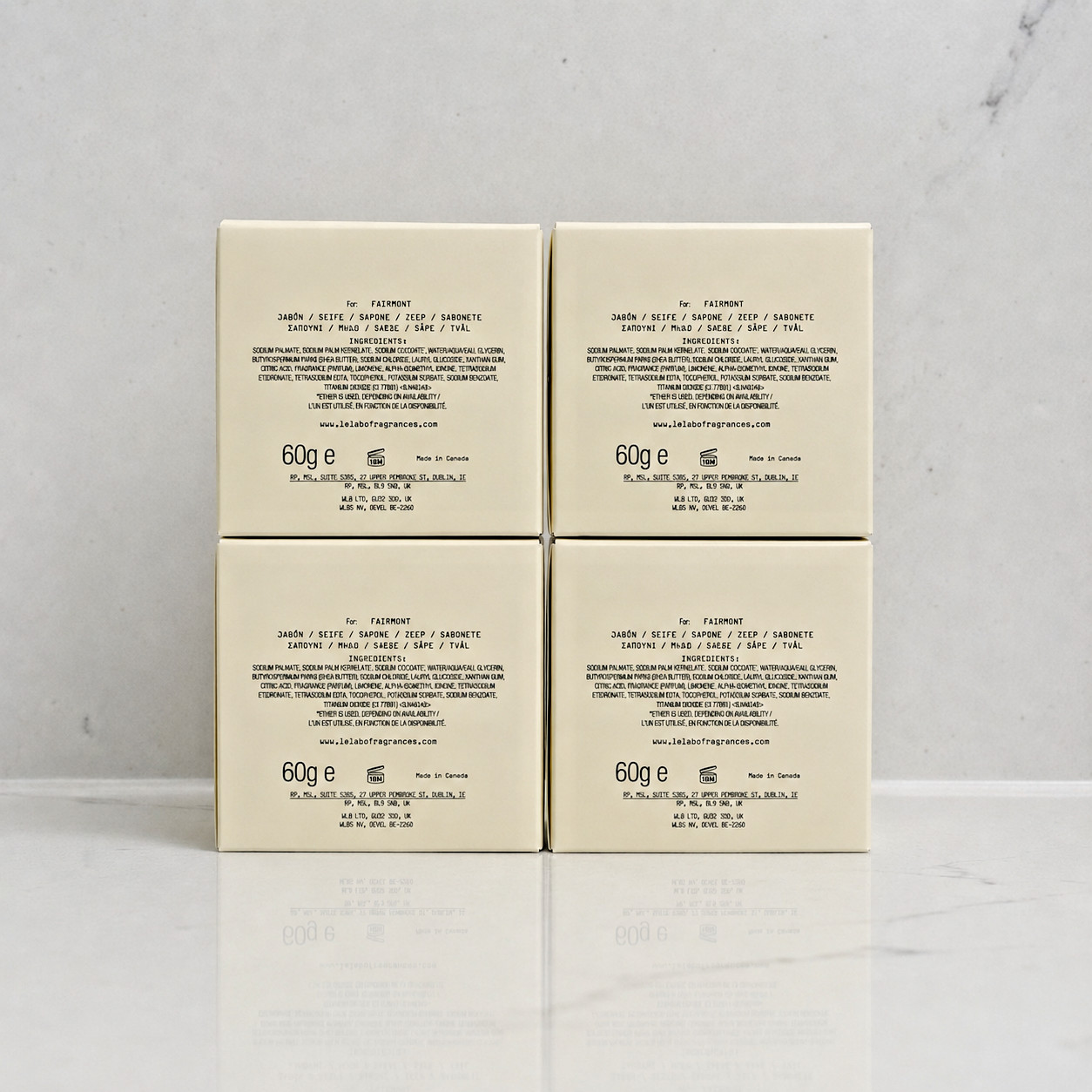 4 PACK – Le Labo Rose 31 Bath Bar, 2oz/60g Set Individually Wrapped, Boxed Soap