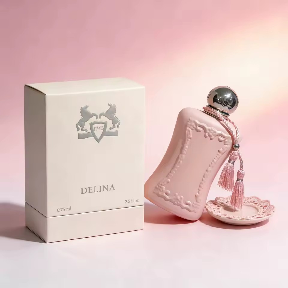 DELINA EDP: Elegant Pink Bottle with Tassel, Sophisticated Feminine Scent for Da