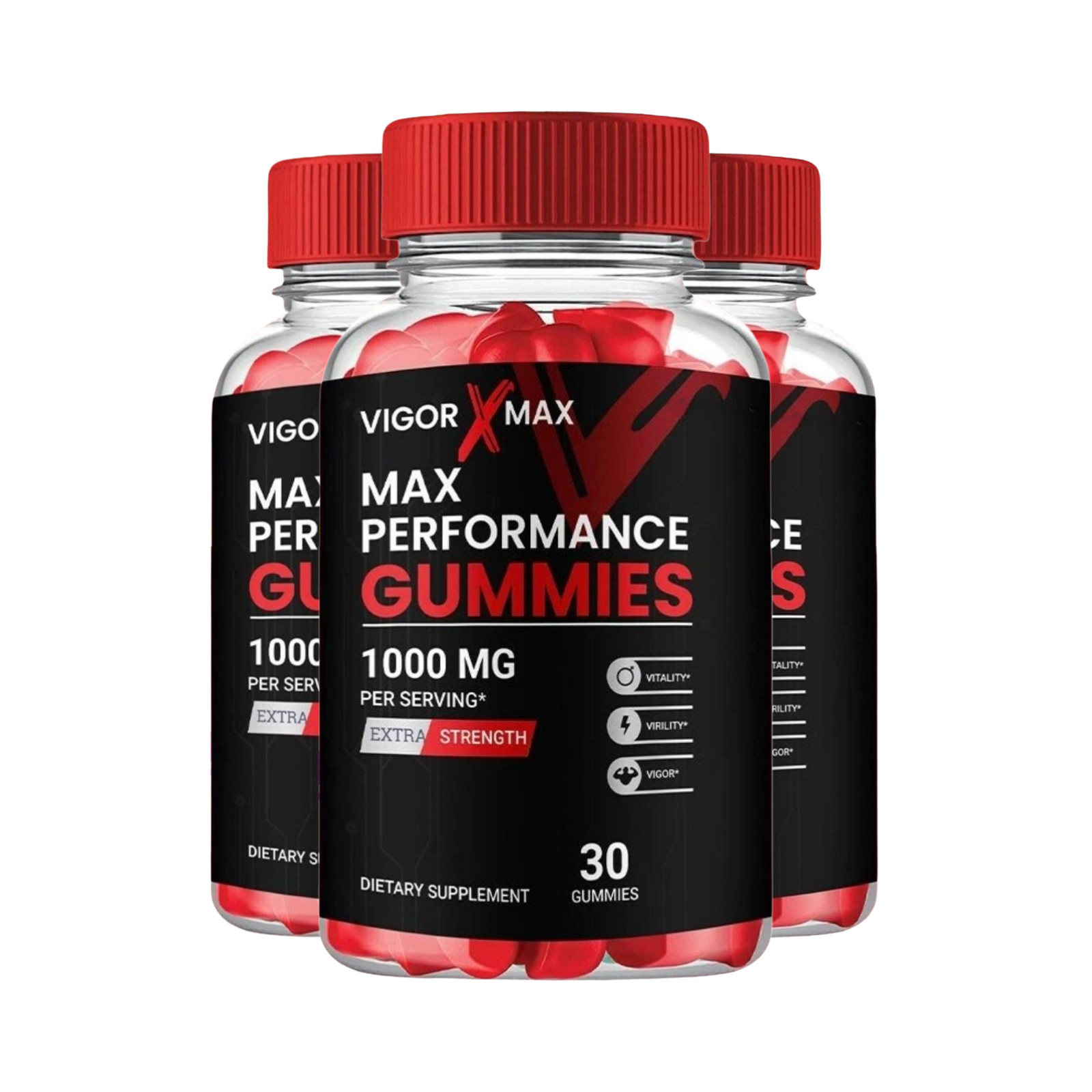 3-Pack Vigor X Max Gummies for Men – Vigor Max Male Support Gummies Gummies -180