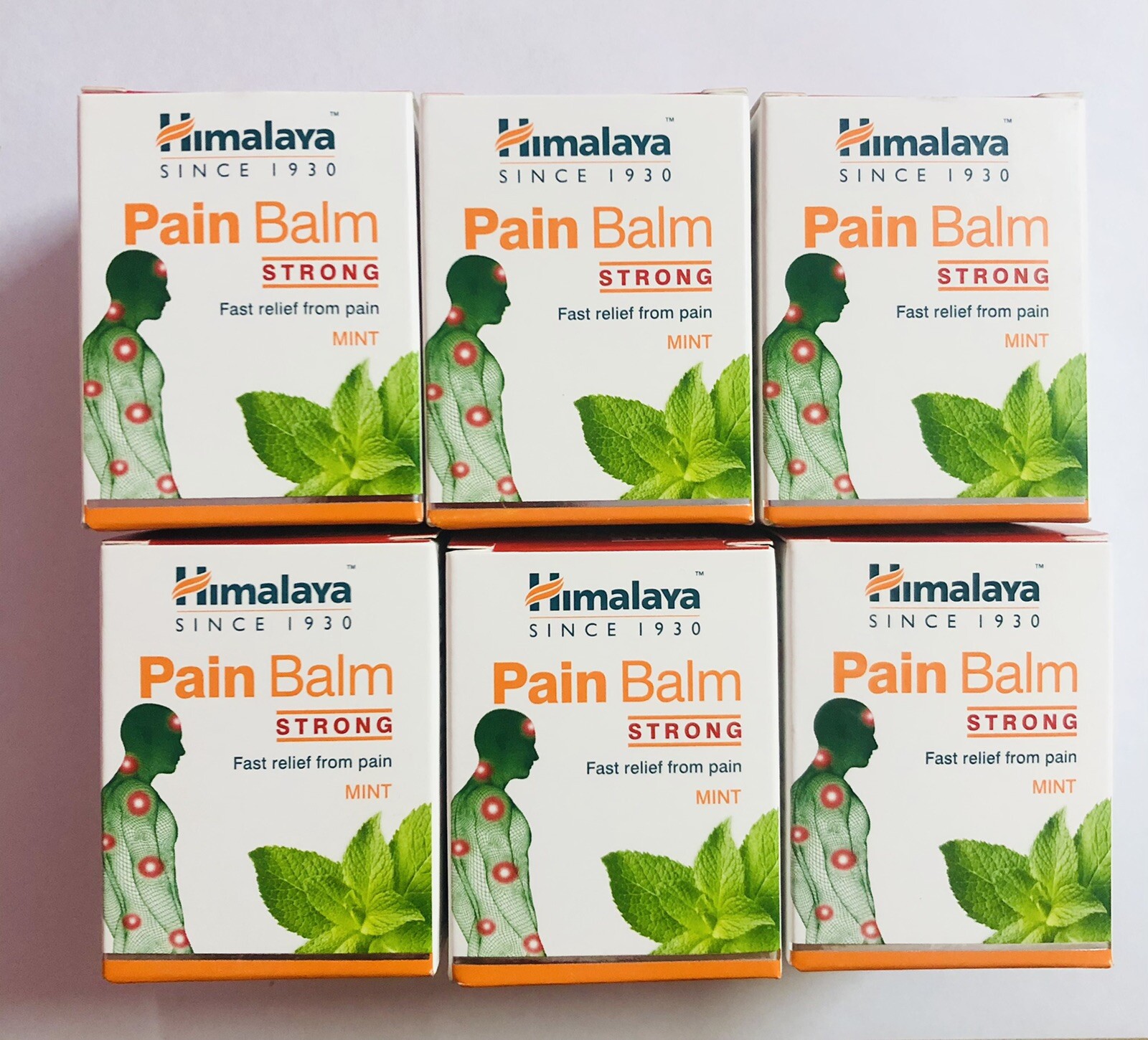 6 Pack X Himalaya PAIN BALM MINT Fast Relief from Headaches, 45 GMS, FREE SHIP