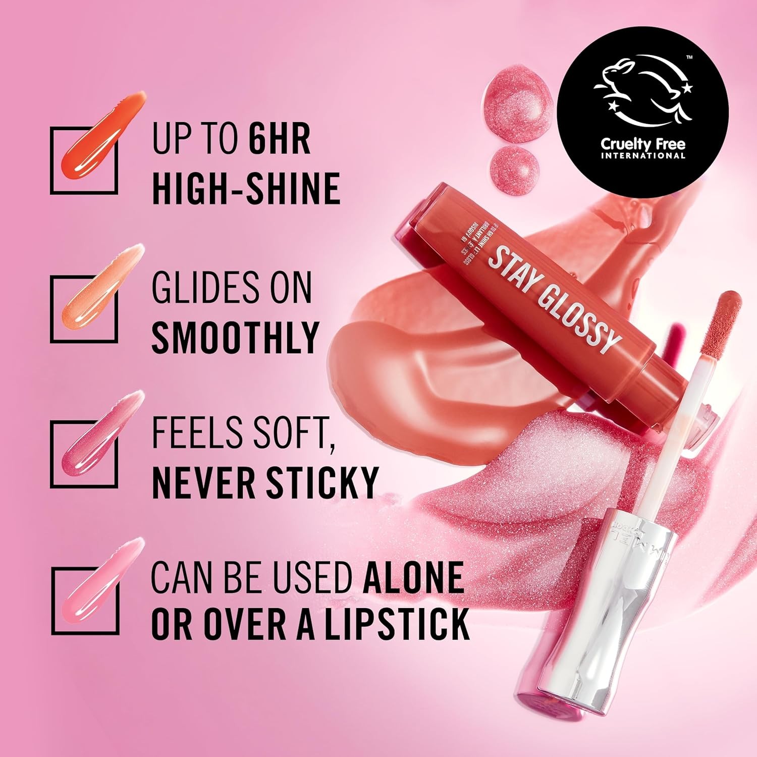 Rimmel Stay Glossy Lip Gloss 110 Dorchester Rose 0.18oz