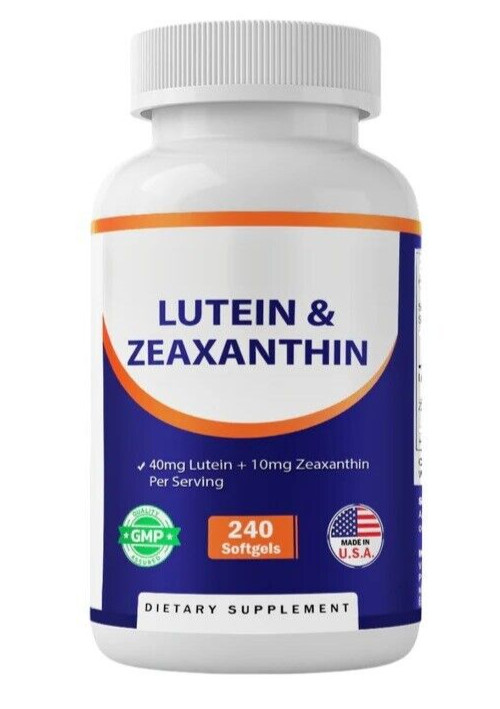 Lutein 40 mg with Zeaxanthin 10mg 240 gels NonGMO/Made in the USA