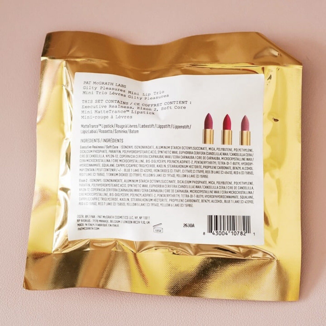 PAT McGRATH MINI GILTY PLEASURES LIP TRIO 3 MatteTrance Lipsticks NEW SEALED