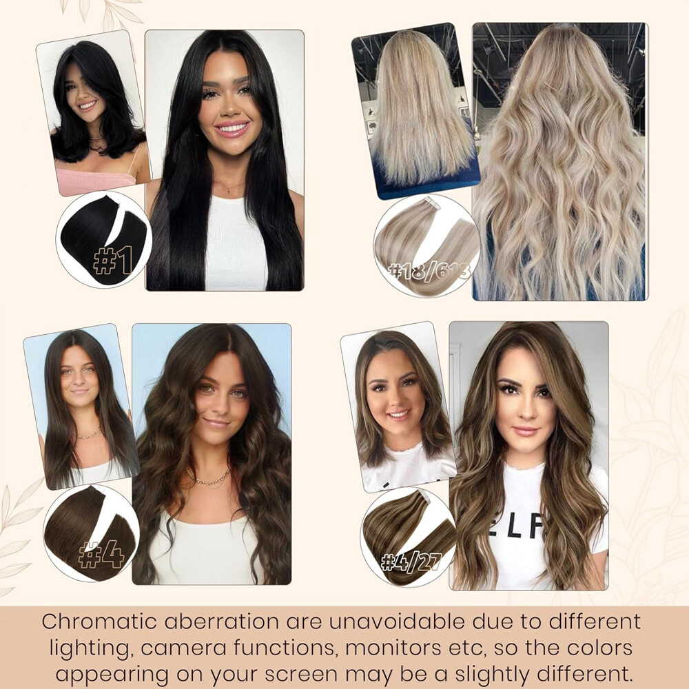 CLEARANCE Tape In Remy Human Hair Extensions Skin Weft Real Hair FULL HEAD Ombre