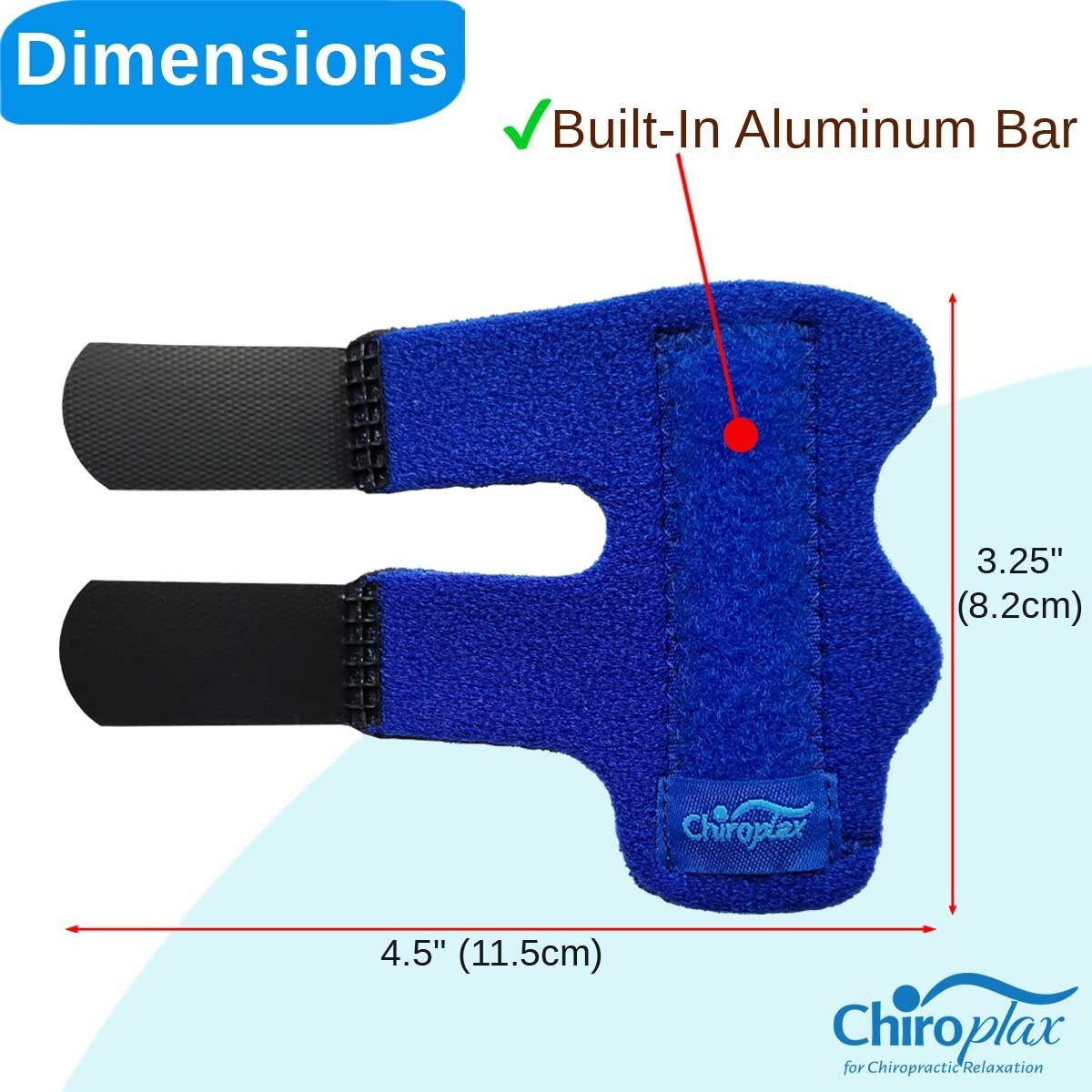Chiroplax Trigger Finger Splint Wrap Support Brace Broken Straightener (2Pack)