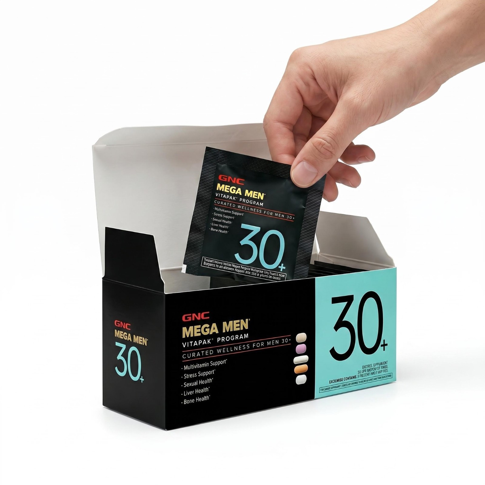 GNC Mega Men Vitapak Program 30+ Daily Vitamins for Men 1-Month Supply