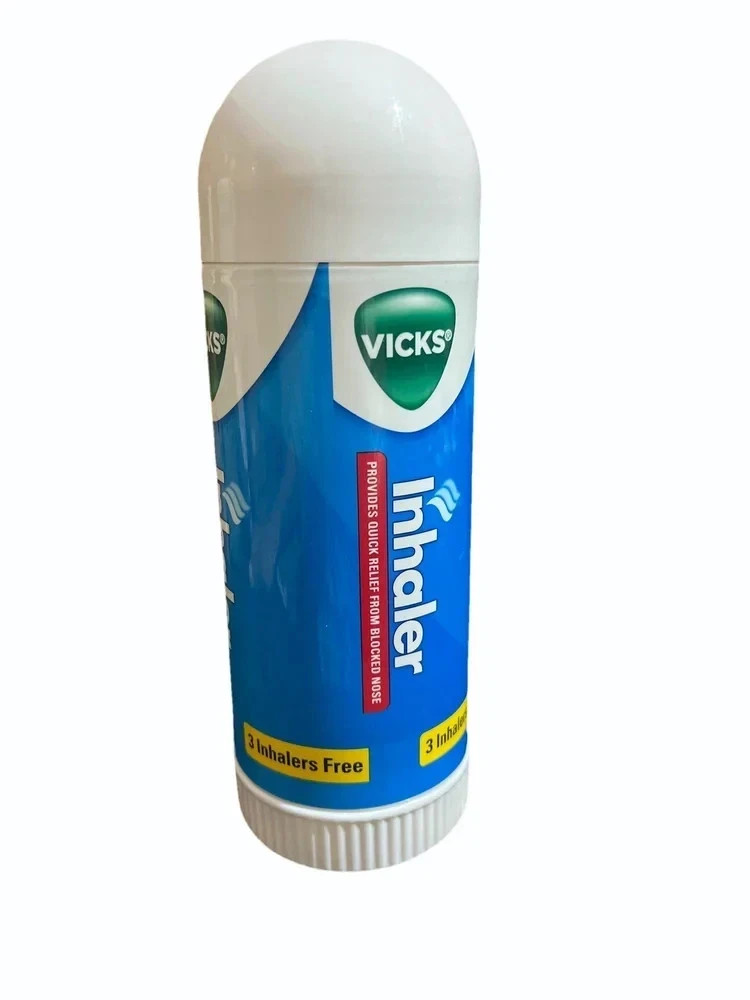 Vicks Inhaler 0.5ml 13-Count Jar w/ Keychain | Cold Sinus Nasal Relief