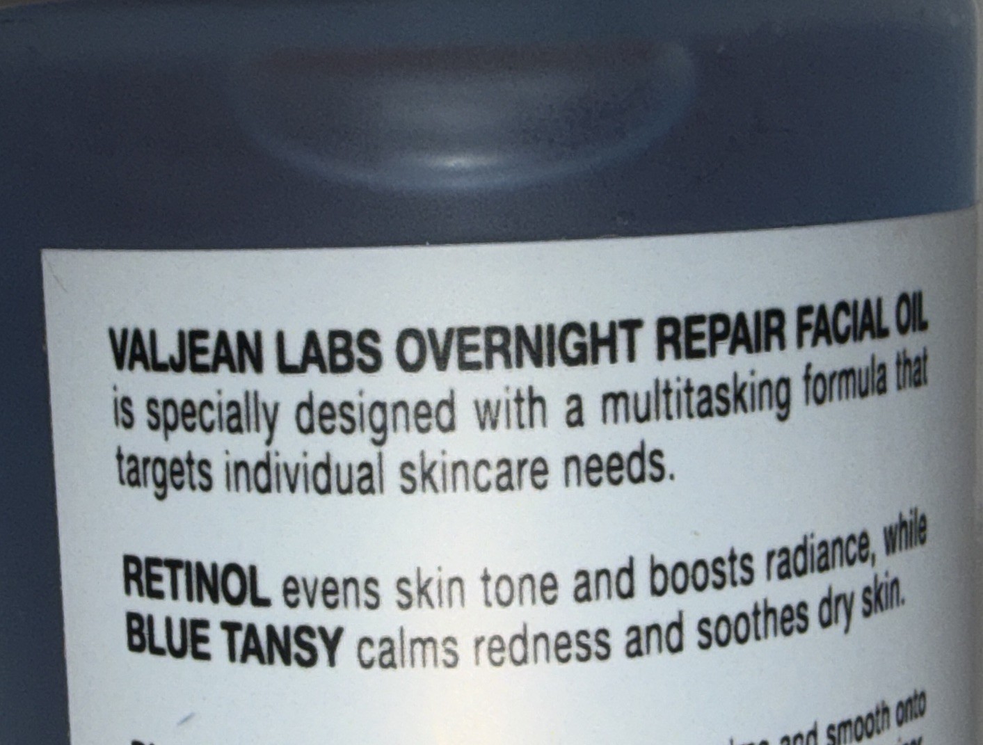 VALJEAN LABS 🇺🇸OVERNIGHT REPAIR Retinol + Blue Tansy Facial Oil 1.83 oz