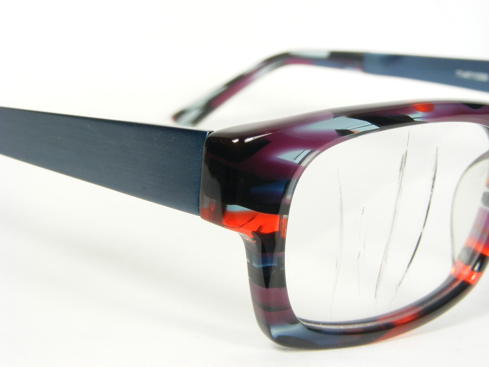 OGI HERITAGE 7147 1335 RED-PURPLE CAMOUFLAGE/BLUE EYEGLASSES 48-20-145mm (NOTES)