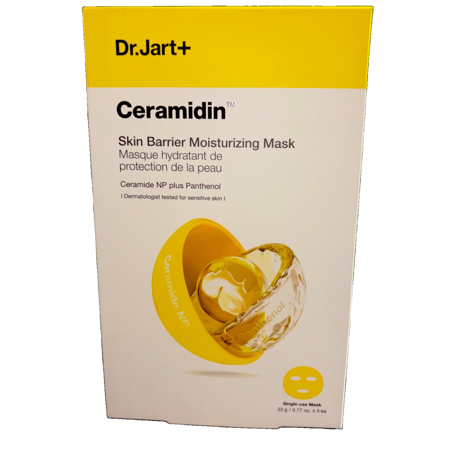 NEW SEALED Dr. Jart+ Ceramidin Skin Barrier Moisturizing Mask 5 Pack Ceramide NP