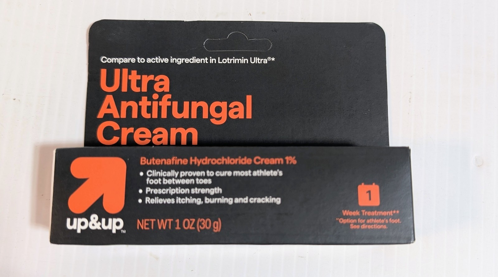Ultra Athletes Foot Antifungal Cream Treatment Butenafine 1% 1 oz Exp 11/2026