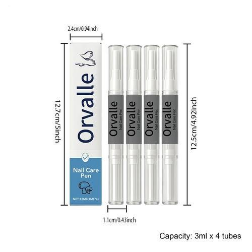 4 PCS Damaged Nail Fungus Pen Pen, Fingernail Restoration Care Orville 3ml/PCS`