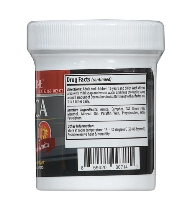Dermaline Arnica Salve 2.5 oz for Minor Aches & Pain Relief Black Ointment