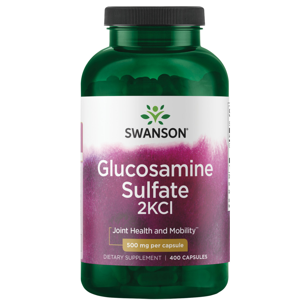 Swanson Glucosamine Sulfate 2Kcl 500 mg 400 Capsules