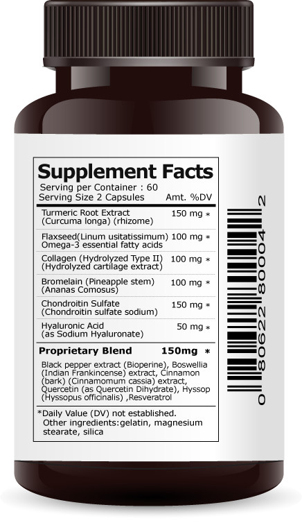Joint & Cartilage Supplement, Anti Inflammatory, Mobility Support, Pain Relief