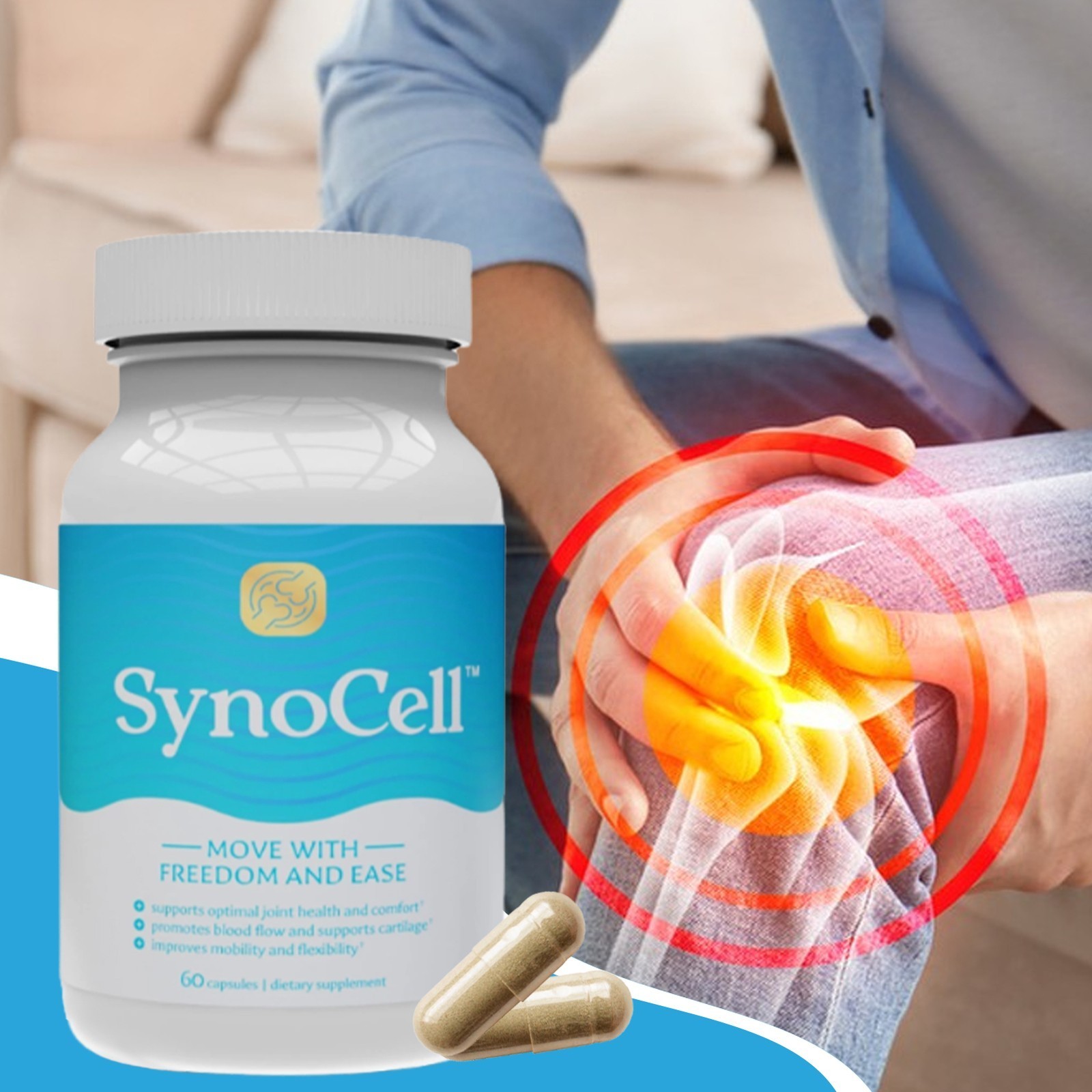 Synocell Glucosamine Chondroitin Complex Back Neck & Joint Support Health Sup