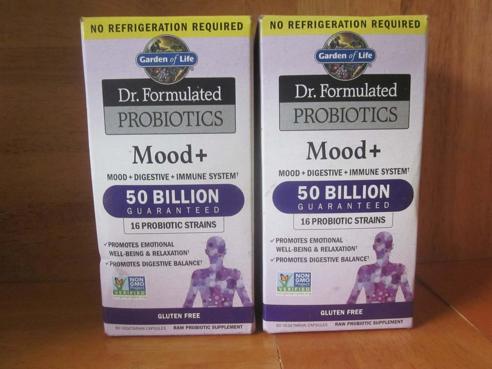 (2) Garden of Life Dr. Formulated Probiotics Mood+ 50 Billion CFU 60 Caps 07/26