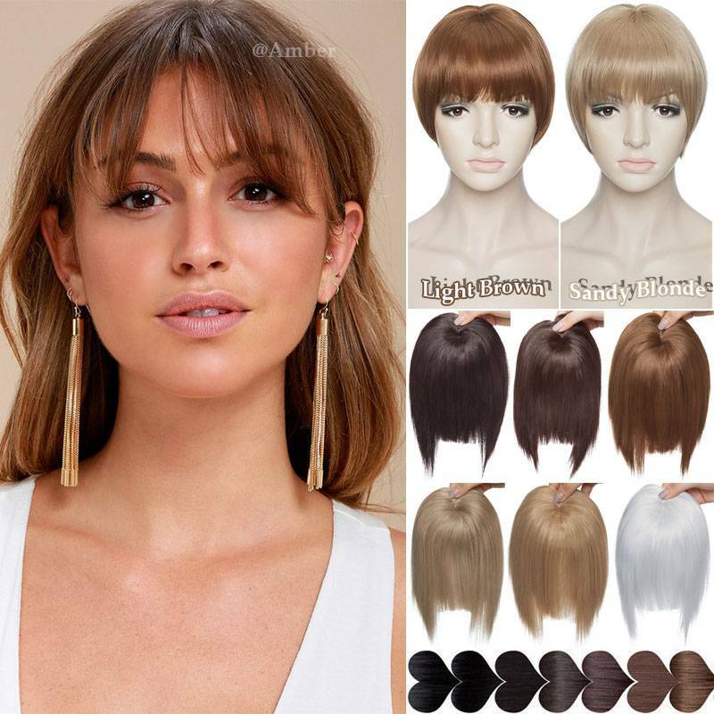 Real Short Full Head Band Topper Hair Piece As Human Hair Extension Straight MH6