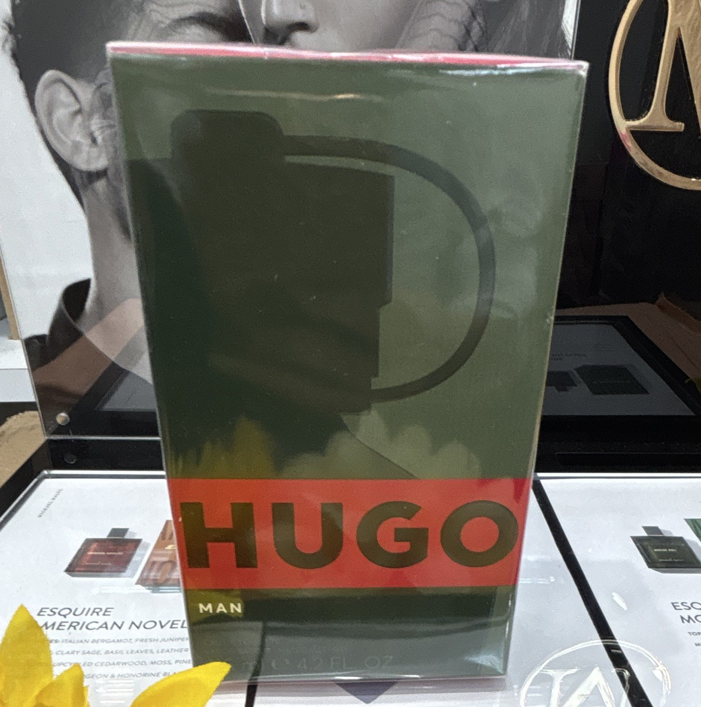 HUGO Man Eau de Toilette Spray, Regular Size 4.2 fl oz Green Apple Fir Balsam