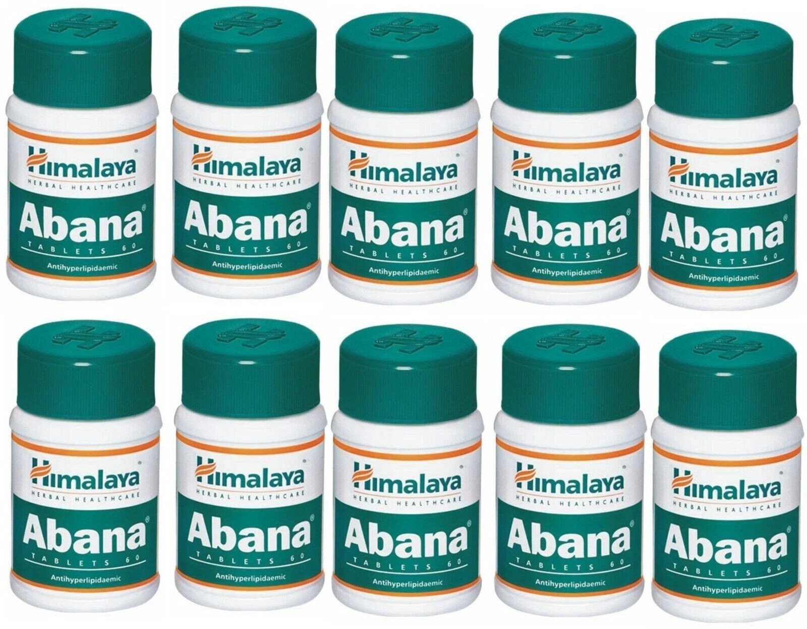 10 packs X Himalaya ABANA 60 Tabs Reduces Cholesterol | Free Shipping