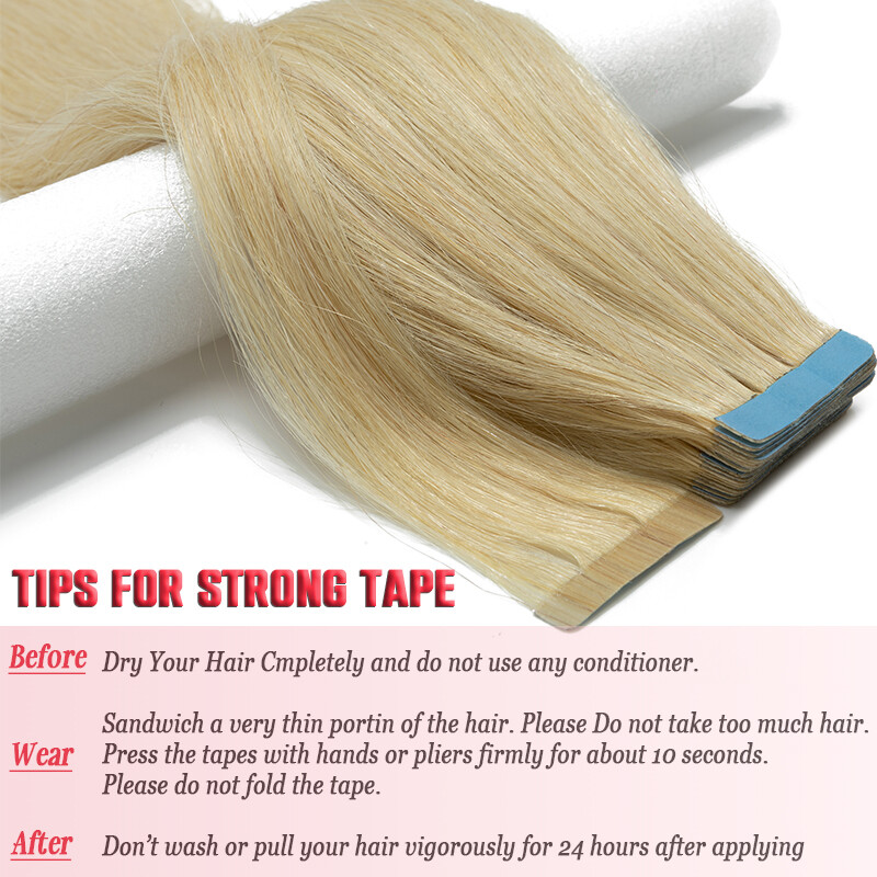 60PCS 150G Tape In Real Human Hair Remy 100% Seamless Skin Weft Thick Full Head