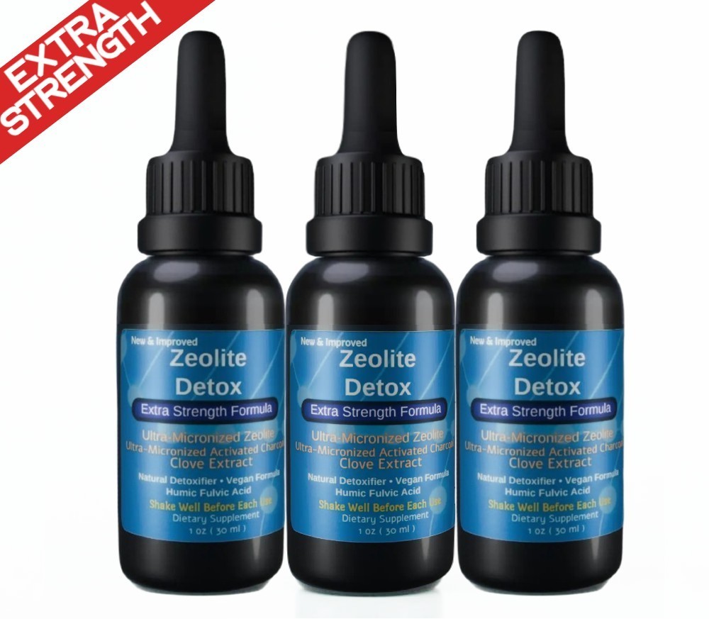 Zeolite Liquid 3 pk Metal Detox Extra Strength, Concentrated, exp 10/28
