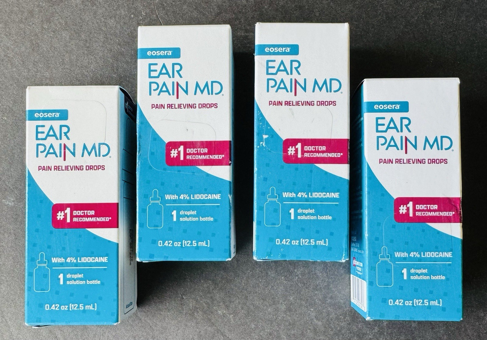 4x EOSERA Ear Pain MD Pain Relieving Drops 12.5ml (EXP 05-2026+) FREE SHIP