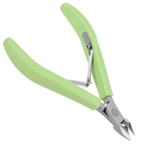 2pcs Cuticle Trimmer,Stainless Steel Cuticle Clippers with Non-Slip Silicone