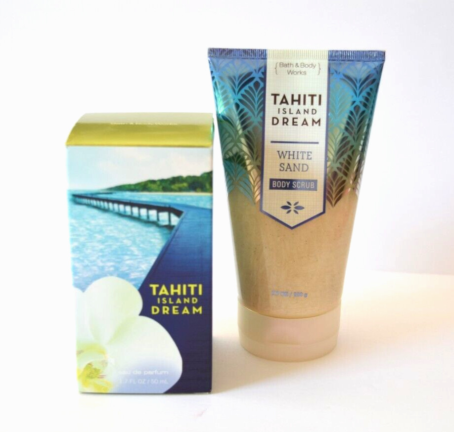 Bath & Body Works Tahiti Island Dream Eau De Parfum 50 ml & Body Scrub 7.7 oz