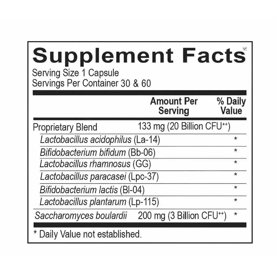 pack of 3 ORTHO BIOTIC 60 CAPSULES Digestive & Gut Health Support