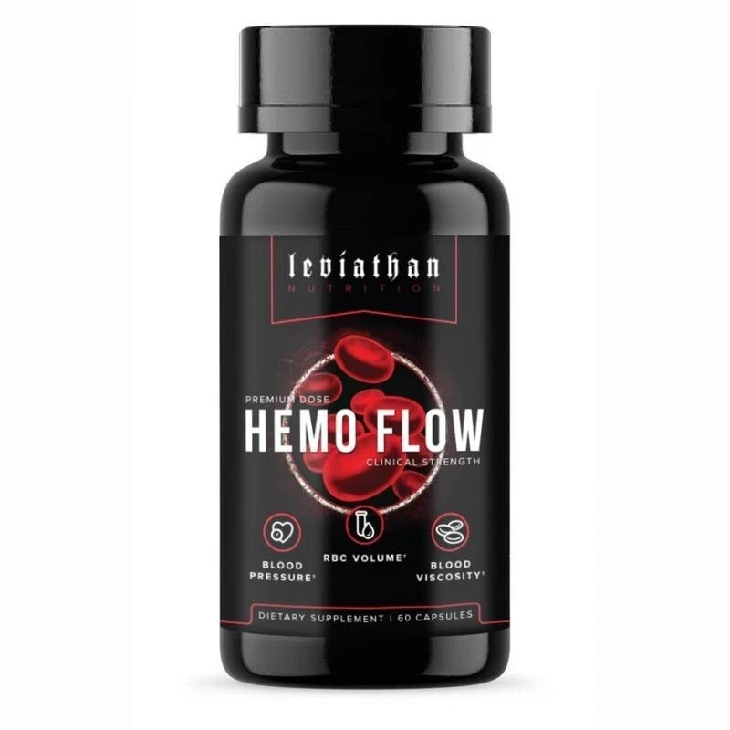 3pcs Leviathan Nutrition Hemo Flow Supplement with Nattokinase for Nitric Oxide