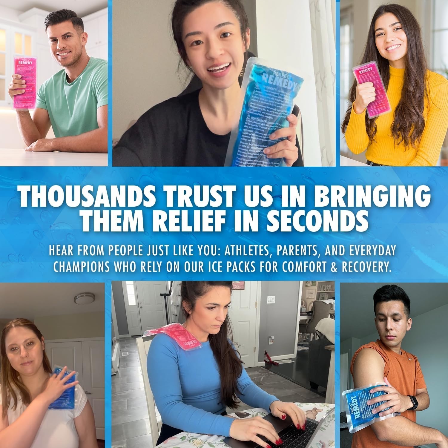 2-Pack Reusable Gel Ice Packs for Fast Pain Relief & Recovery – Soft & Flexible