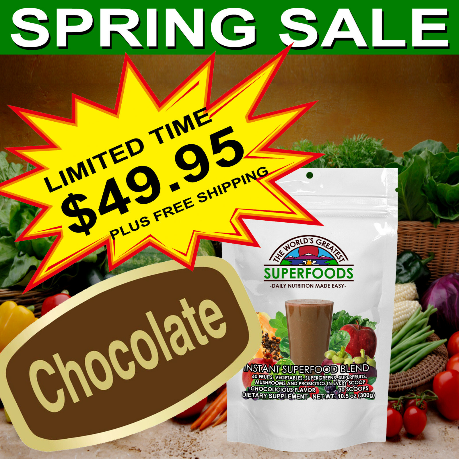 The World’s Greatest Superfoods Grown With American & Exotic Superfood 30 Serv
