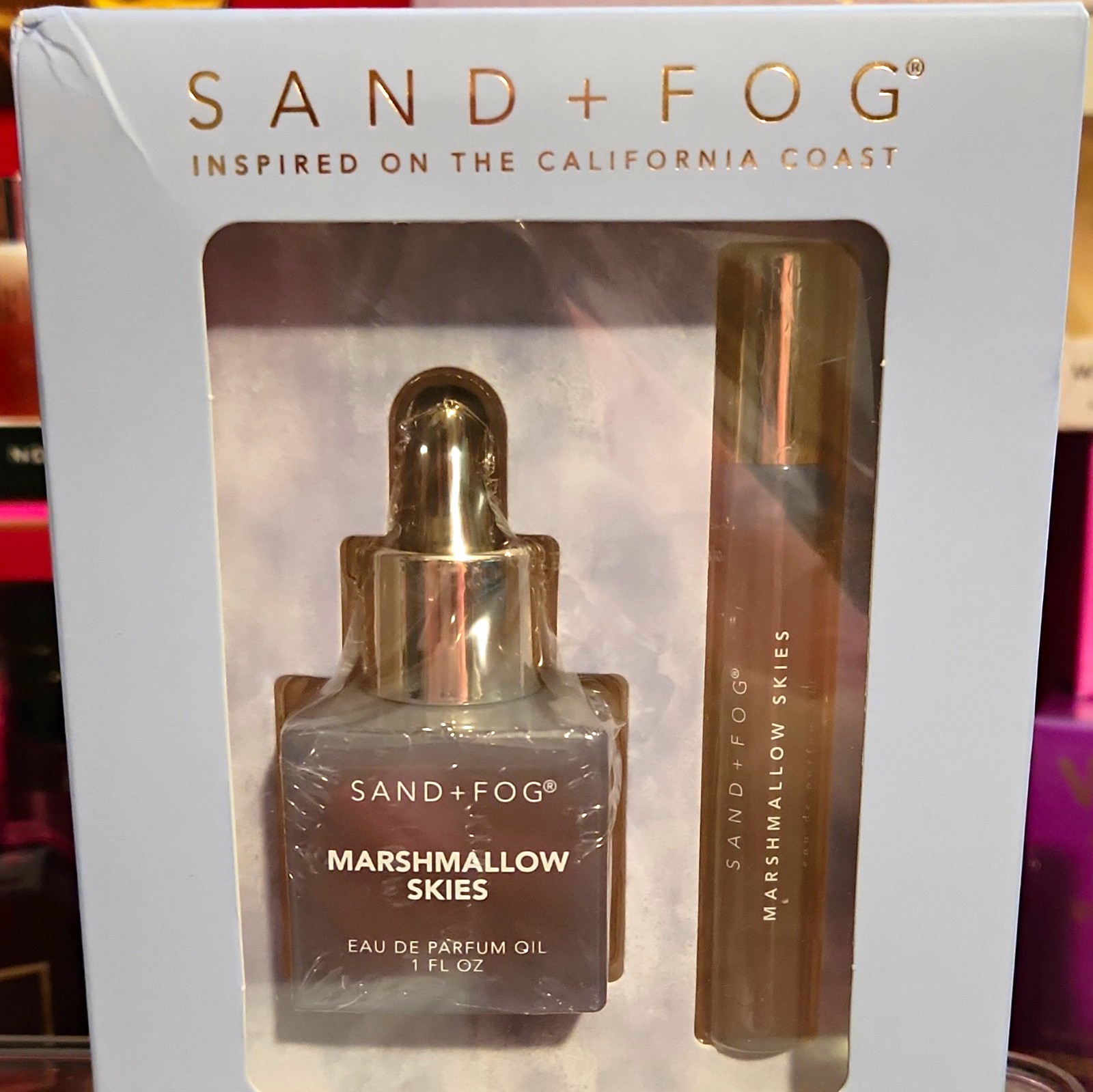 SAND+FOG Marshmallow Skies Eau de Parfum Oil Set 1 fl oz + Rollerball