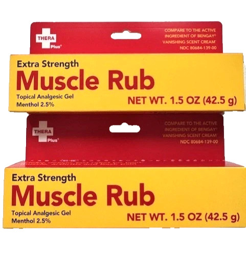 ( Lot 4 ) Muscle Rub Extra Strength Backache Menthol 2.5% Fast Penetrating 1.5oz