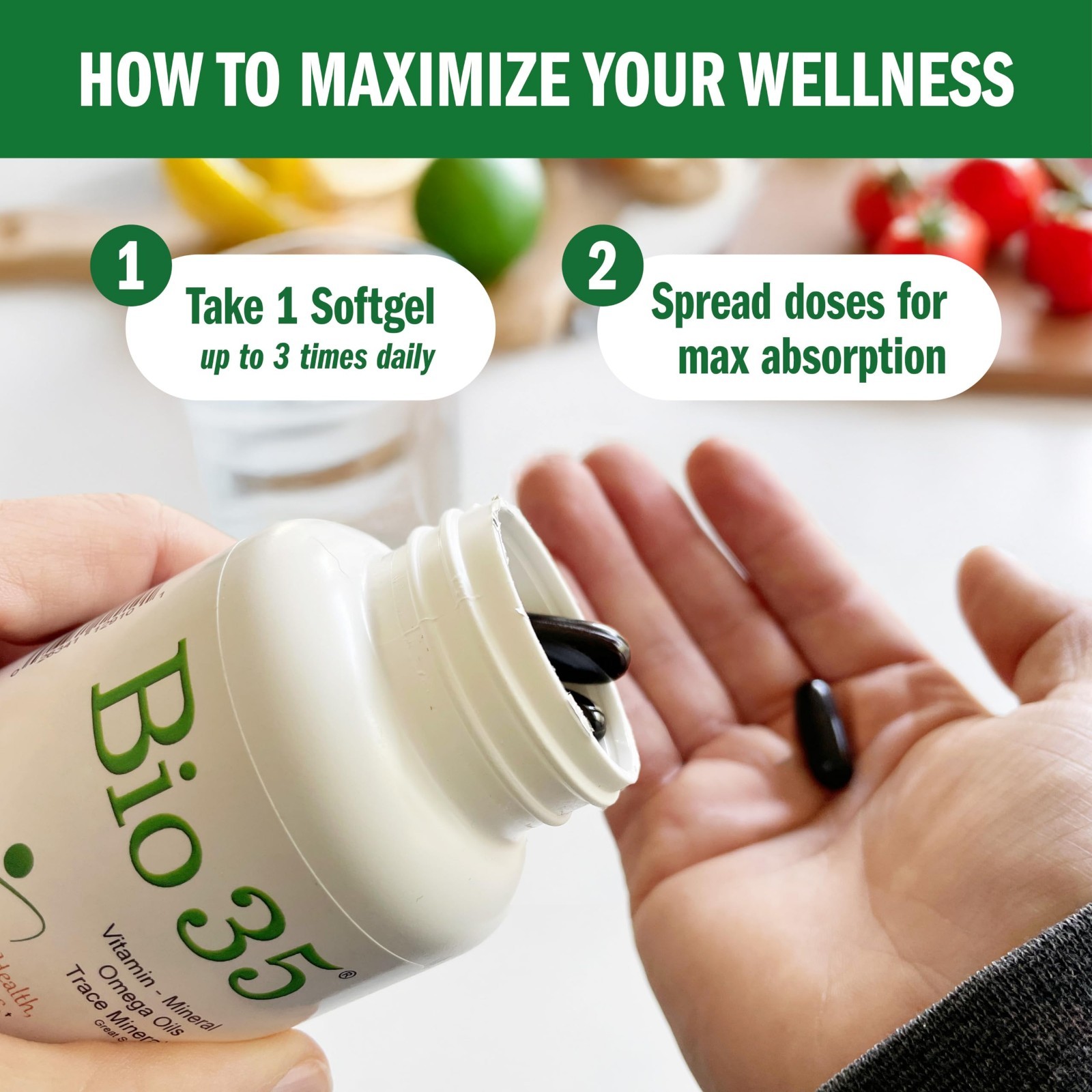 Gluten-Free Bio-35/100 SG Supplement for Digestive Health & Wellness – 100 Capsu