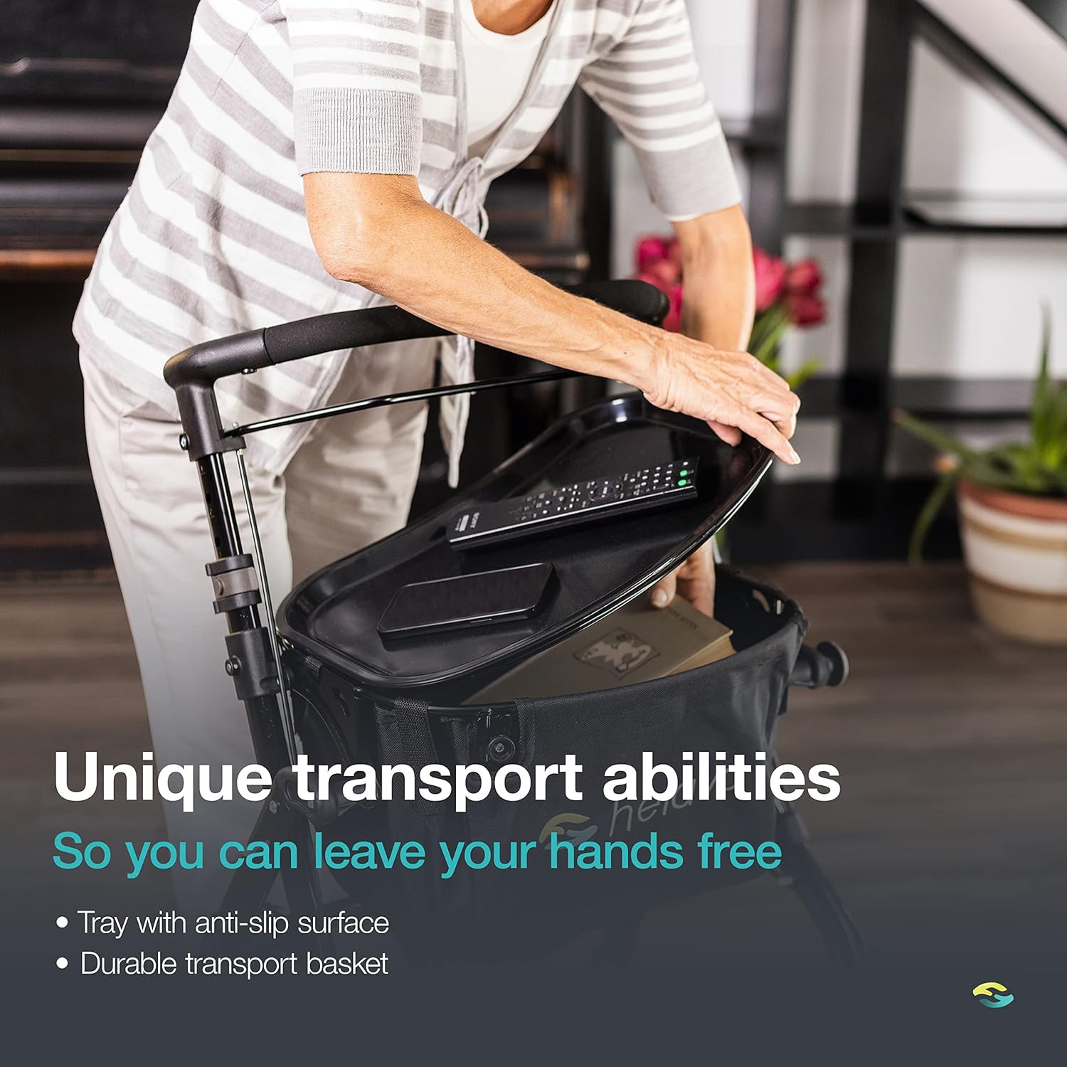 Compact Foldable Walker for Seniors – 23.6″ Wide, Adjustable Height, Easy to Use