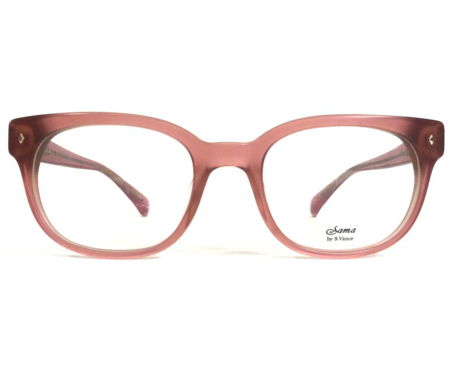 Sama Eyeglasses Frames EM M-VINTAGE ROSE Matte Clear Pink Square 48-19-137