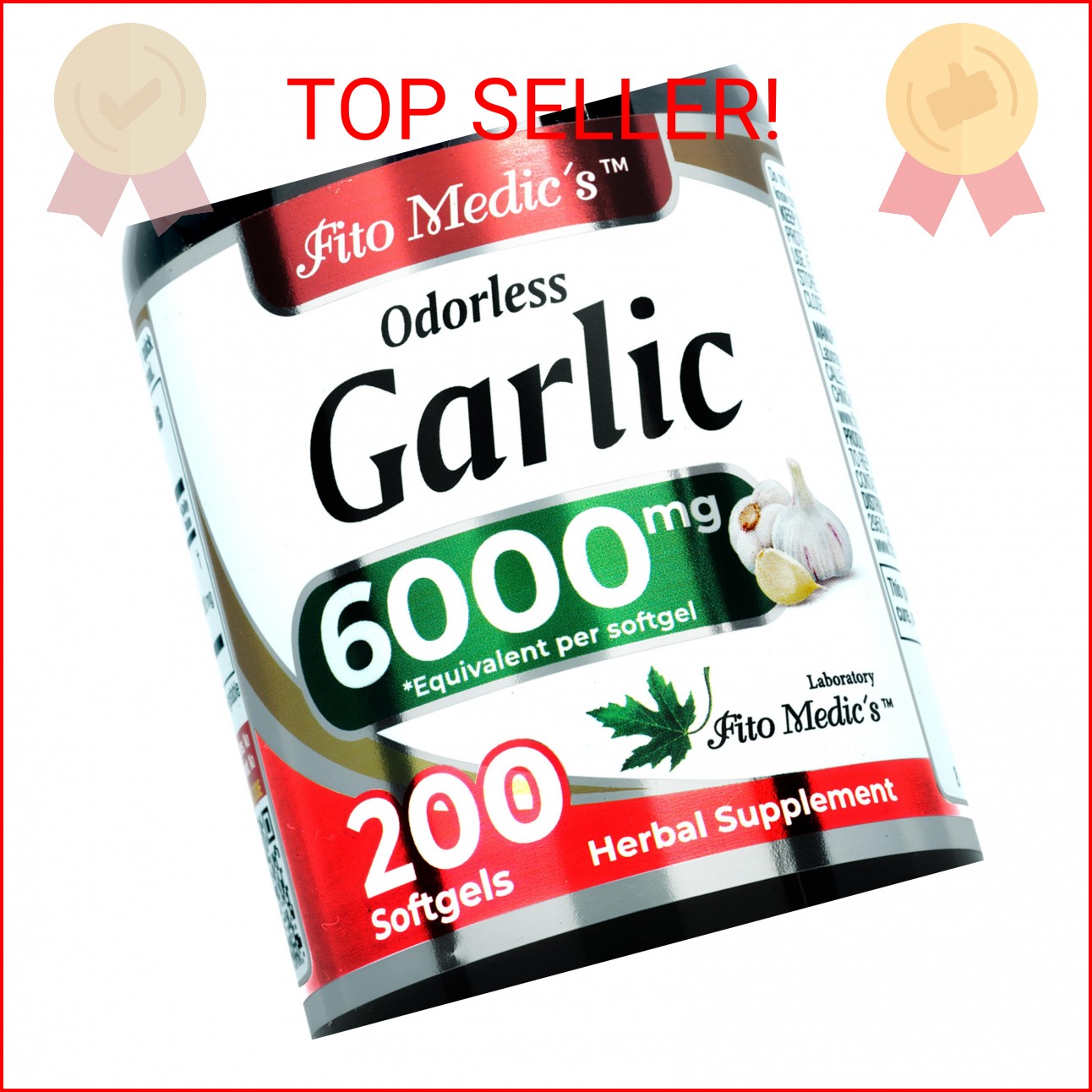 FITO MEDIC’S Garlic Pills | Garlic Supplements | 200 Softgels.