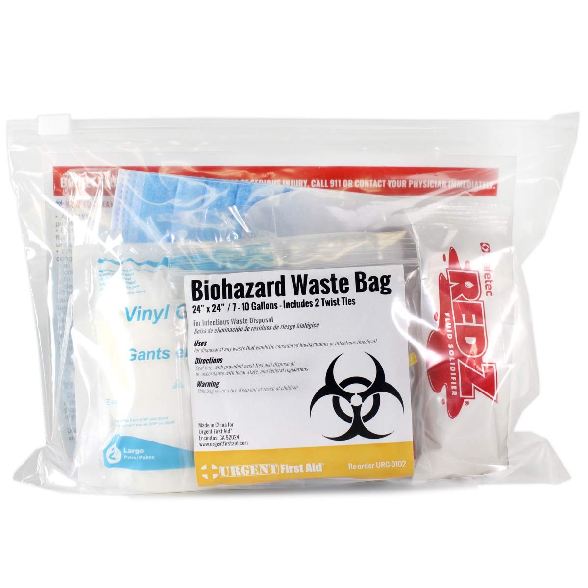 22 PCS Bodily Fluid Clean Up Pack Bloodborne Pathogen Spill Kit OSHA Compliant