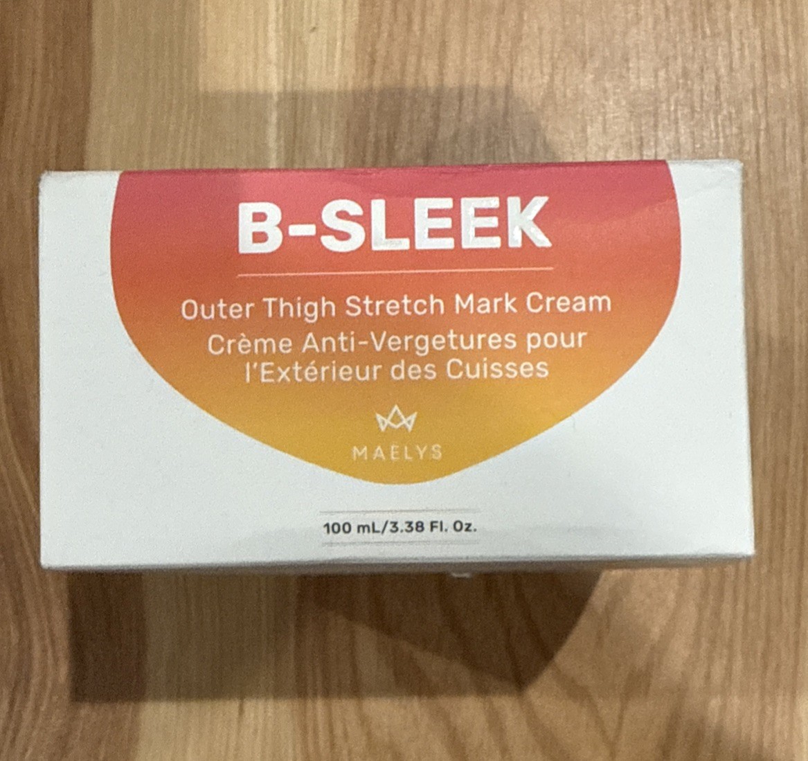 MAELYS B-SLEEK Outer Thigh Stretch Mark Cream 3.38 oz / 100 ml New in Box